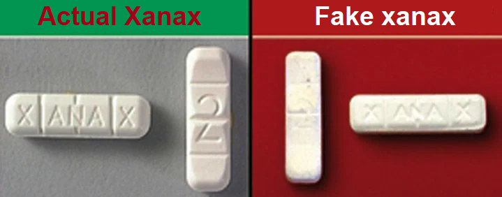 real or fake white xanax